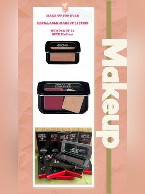 Make Up For Ever refillable makeup system bundle of 11 size medium update!!